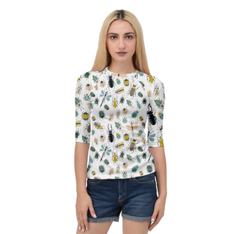 Insect Animal Pattern Quarter Sleeve Raglan T-shirt by Ket1n9