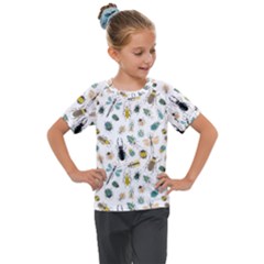 Insect Animal Pattern Kids  Mesh Piece T-shirt