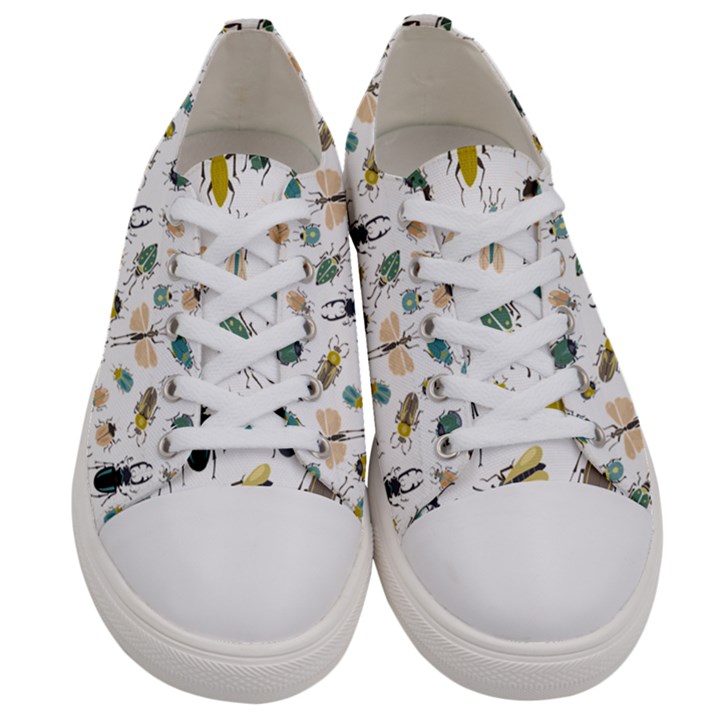 Insect Animal Pattern Men s Low Top Canvas Sneakers