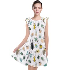 Insect Animal Pattern Tie Up Tunic Dress by Ket1n9