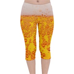 Beer Alcohol Drink Drinks Velvet Capri Leggings  by Ket1n9