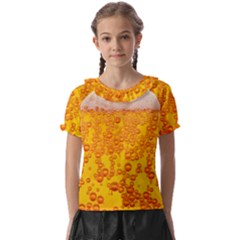 Beer Alcohol Drink Drinks Kids  Frill Chiffon Blouse by Ket1n9