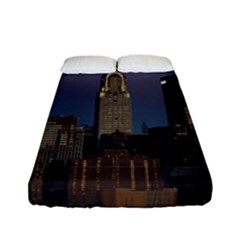 Skyline-city-manhattan-new-york Fitted Sheet (full/ Double Size) by Ket1n9