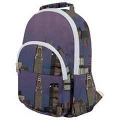 Skyline-city-manhattan-new-york Rounded Multi Pocket Backpack by Ket1n9