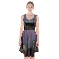 Skyline-city-manhattan-new-york Racerback Midi Dress by Ket1n9