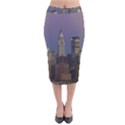 Skyline-city-manhattan-new-york Velvet Midi Pencil Skirt View1