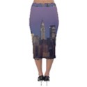 Skyline-city-manhattan-new-york Velvet Midi Pencil Skirt View2