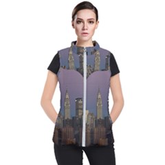 Skyline-city-manhattan-new-york Women s Puffer Vest by Ket1n9