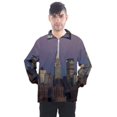 Skyline-city-manhattan-new-york Men s Half Zip Pullover by Ket1n9