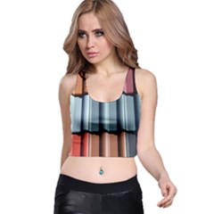 Shingle-roof-shingles-roofing-tile Racer Back Crop Top by Ket1n9