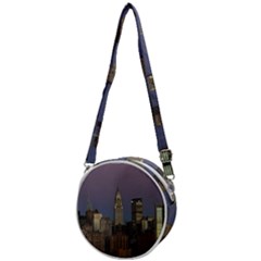 Skyline-city-manhattan-new-york Crossbody Circle Bag by Ket1n9