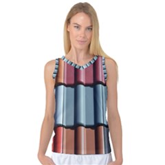 Shingle-roof-shingles-roofing-tile Women s Basketball Tank Top by Ket1n9