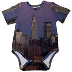 Skyline-city-manhattan-new-york Baby Short Sleeve Bodysuit by Ket1n9