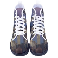 Skyline-city-manhattan-new-york Men s High-top Canvas Sneakers