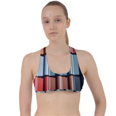 Shingle-roof-shingles-roofing-tile Criss Cross Racerback Sports Bra by Ket1n9