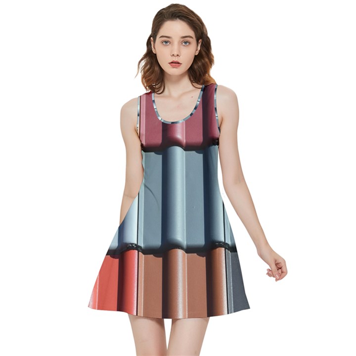 Shingle-roof-shingles-roofing-tile Inside Out Reversible Sleeveless Dress