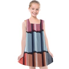 Shingle-roof-shingles-roofing-tile Kids  Cross Back Dress by Ket1n9