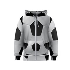 Soccer Ball Kids  Zipper Hoodie by Ket1n9