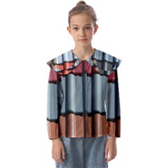 Shingle-roof-shingles-roofing-tile Kids  Peter Pan Collar Blouse by Ket1n9