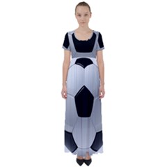 Soccer Ball High Waist Short Sleeve Maxi Dress by Ket1n9