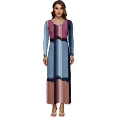 Shingle-roof-shingles-roofing-tile Long Sleeve Longline Maxi Dress by Ket1n9