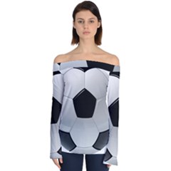 Soccer Ball Off Shoulder Long Sleeve Top by Ket1n9