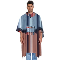 Shingle-roof-shingles-roofing-tile Men s Hooded Rain Ponchos by Ket1n9