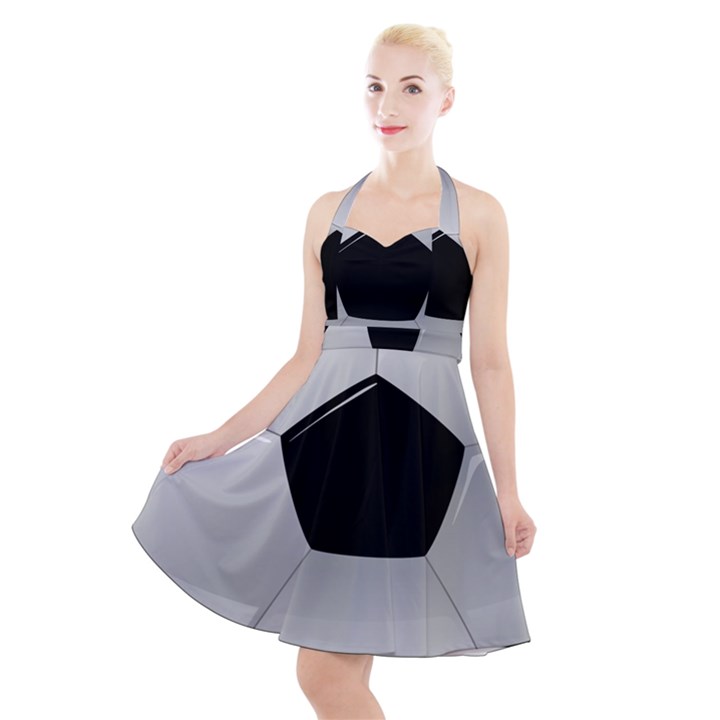 Soccer Ball Halter Party Swing Dress 