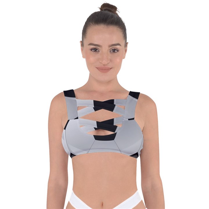 Soccer Ball Bandaged Up Bikini Top