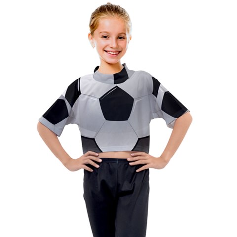 Soccer Ball Kids Mock Neck T-shirt by Ket1n9