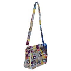 Graffiti-mural-street-art-painting Shoulder Bag With Back Zipper by Ket1n9