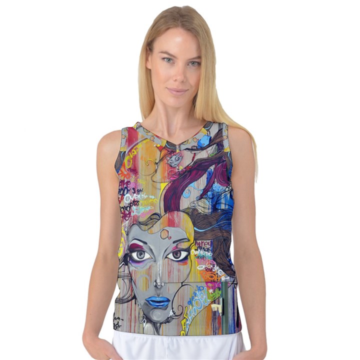 Graffiti-mural-street-art-painting Women s Basketball Tank Top