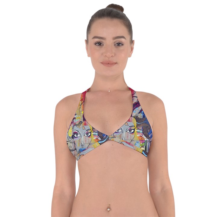 Graffiti-mural-street-art-painting Halter Neck Bikini Top