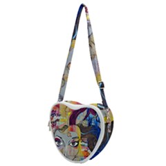 Graffiti-mural-street-art-painting Heart Shoulder Bag by Ket1n9