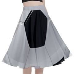 Soccer Ball A-line Full Circle Midi Skirt With Pocket by Ket1n9