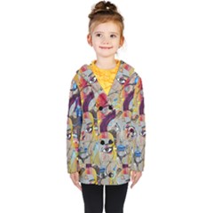 Graffiti-mural-street-art-painting Kids  Double Breasted Button Coat by Ket1n9