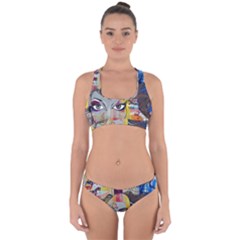 Graffiti-mural-street-art-painting Cross Back Hipster Bikini Set by Ket1n9