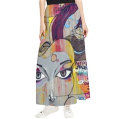 Graffiti-mural-street-art-painting Maxi Chiffon Skirt by Ket1n9