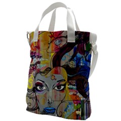 Graffiti-mural-street-art-painting Canvas Messenger Bag by Ket1n9