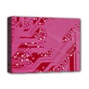 Pink Circuit Pattern Deluxe Canvas 16  x 12  (Stretched)  View1