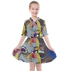 Graffiti-mural-street-art-painting Kids  All Frills Chiffon Dress