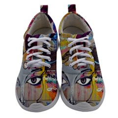 Graffiti-mural-street-art-painting Women Athletic Shoes by Ket1n9