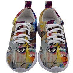 Graffiti-mural-street-art-painting Kids Athletic Shoes by Ket1n9