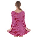 Pink Circuit Pattern Long Sleeve Skater Dress View2