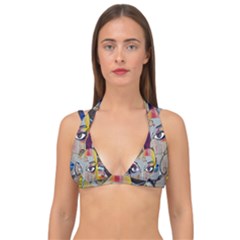 Graffiti-mural-street-art-painting Double Strap Halter Bikini Top by Ket1n9