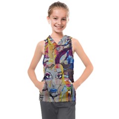 Graffiti-mural-street-art-painting Kids  Sleeveless Hoodie