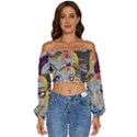 Graffiti-mural-street-art-painting Long Sleeve Crinkled Weave Crop Top View1