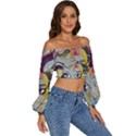 Graffiti-mural-street-art-painting Long Sleeve Crinkled Weave Crop Top View3