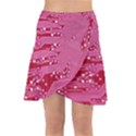 Pink Circuit Pattern Wrap Front Skirt View1