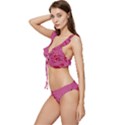 Pink Circuit Pattern Low Cut Ruffle Edge Bikini Set View2